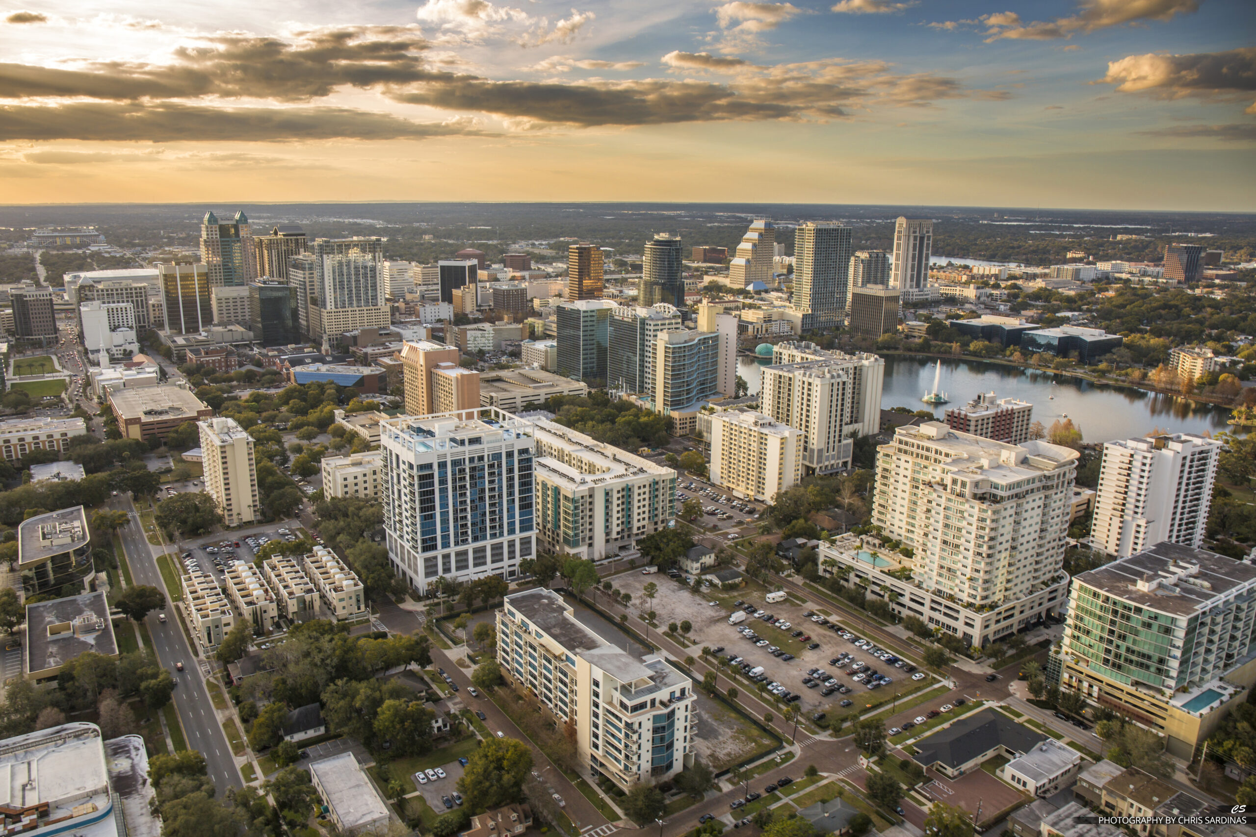 Aerial photo of Downtown Orlando